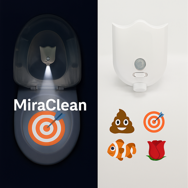 MiraClean – Mira Noturna com Sensor Para Acertar o Vaso Mesmo no Escuro e Manter o Banheiro Limpinho!