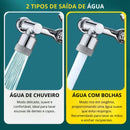 Bico Giratória Universal, arejador torneiras rotativas 1080° | torneira filtro respingo giratório granangular para pia