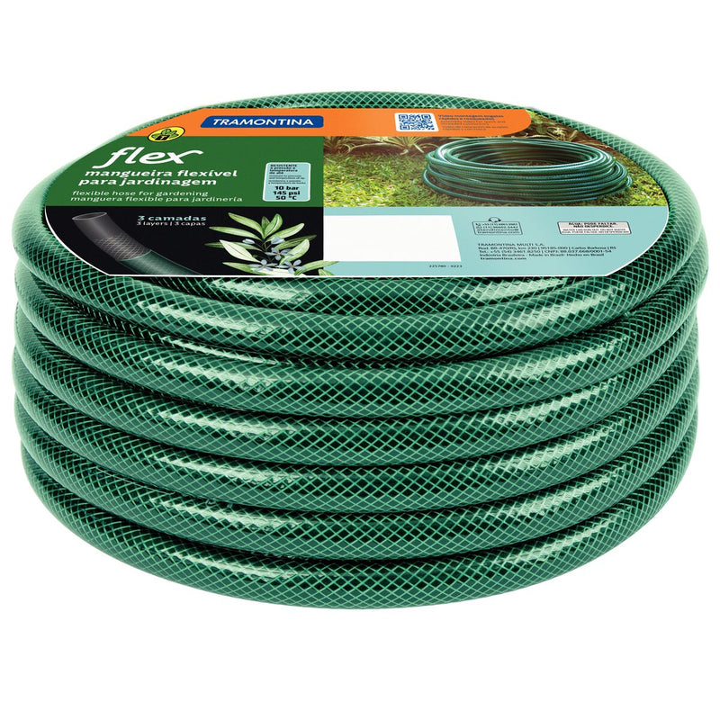 Mangueira para Jardim Flex Tramontina Verde PVC 3 Camadas 20 Metros